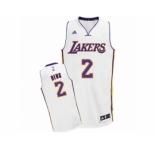 Men's Adidas Los Angeles Lakers #2 Luol Deng Swingman White Alternate NBA Jersey