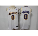 Men's Los Angeles Lakers #0 Westbrook Nike White Swingman 2021 New Jersey