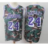 Men's Los Angeles Lakers #24 Kobe Bryant Authentic Camo Basketball Jersey