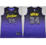 Men's Los Angeles Lakers #24 Kobe Bryant Purple 2024 Stitched Basketball Jersey