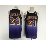 Men's Los Angeles Lakers #24 Kobe Bryant Purple Throwback basketball Jersey