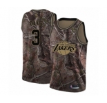 Men's Los Angeles Lakers #3 Anthony Davis Swingman Camo Realtree Collection Basketball Jersey