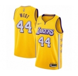 Men's Los Angeles Lakers #44 Jerry West Swingman Gold 2019-20 City Edition Basketball Jersey