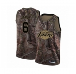 Men's Los Angeles Lakers #6 LeBron James Swingman Camo Realtree Collection Basketball Jersey