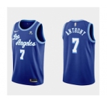 Men's Los Angeles Lakers #7 Carmelo Anthony Blue Bibigo Stitched Basketball Jersey