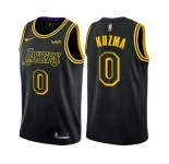 Men's Nike Los Angeles Lakers #0 Kyle Kuzma Authentic Black City Edition NBA Jersey