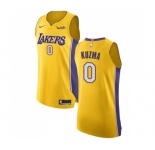 Men's Nike Los Angeles Lakers #0 Kyle Kuzma Authentic Gold Home NBA Jersey - Icon Edition