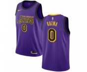 Men's Nike Los Angeles Lakers #0 Kyle Kuzma Swingman Purple NBA Jersey - City Edition