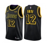 Men's Nike Los Angeles Lakers #12 Channing Frye Authentic Black City Edition NBA Jersey