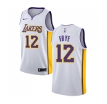 Men's Nike Los Angeles Lakers #12 Channing Frye Authentic White NBA Jersey - Association Edition