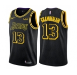 Men's Nike Los Angeles Lakers #13 Wilt Chamberlain Swingman Black City Edition NBA Jersey