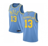 Men's Nike Los Angeles Lakers #13 Wilt Chamberlain Swingman Blue Hardwood Classics NBA Jersey