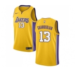 Men's Nike Los Angeles Lakers #13 Wilt Chamberlain Swingman Gold Home NBA Jersey - Icon Edition