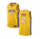 Men's Nike Los Angeles Lakers #2 Derek Fisher Swingman Gold Home NBA Jersey - Icon Edition