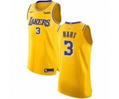 Men's Nike Los Angeles Lakers #3 Josh Hart Authentic Gold NBA Jersey - Icon Edition