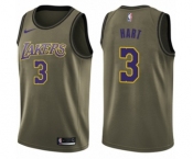 Men's Nike Los Angeles Lakers #3 Josh Hart Swingman Green Salute to Service NBA Jersey