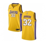 Men's Nike Los Angeles Lakers #32 Magic Johnson Swingman Gold Home NBA Jersey - Icon Edition