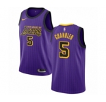 Men's Nike Los Angeles Lakers #5 Tyson Chandler Authentic Purple NBA Jersey - City Edition