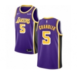 Men's Nike Los Angeles Lakers #5 Tyson Chandler Authentic Purple NBA Jersey - Statement Edition