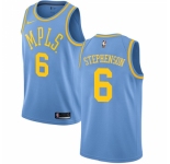 Men's Nike Los Angeles Lakers #6 Lance Stephenson Swingman Blue Hardwood Classics NBA Jersey