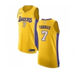Men's Nike Los Angeles Lakers #7 Isaiah Thomas Authentic Gold Home NBA Jersey - Icon Edition