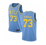 Men's Nike Los Angeles Lakers #73 Dennis Rodman Swingman Blue Hardwood Classics NBA Jersey