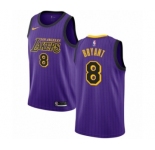 Men's Nike Los Angeles Lakers #8 Kobe Bryant Swingman Purple NBA Jersey - City Edition