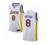 Men's Nike Los Angeles Lakers #8 Kobe Bryant Swingman White NBA Jersey - Association Edition