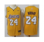 Nike Los Angeles Lakers #24 Kobe Bryant Gold NBA Swingman Jersey