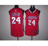 nba jersey los angeless lakers #24 kobe bryant red(fans edition)