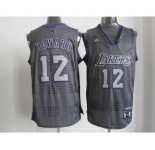 nba los angeles lakers #12 dwight howard grey[lights check]