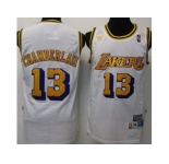 nba los angeles lakers #13 chamberlain throwback white