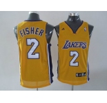 nba los angeles lakers #2 flsher yellow(fans edition)