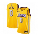 Women's Los Angeles Lakers #0 Kyle Kuzma Swingman Gold Basketball Jersey - 2019-20 City Edition