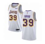 Women's Los Angeles Lakers #39 Dwight Howard Swingman White Basketball Jersey - Association Edition