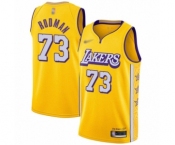 Women's Los Angeles Lakers #73 Dennis Rodman Swingman Gold Basketball Jersey - 2019-20 City Edition