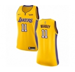 Women's Nike Los Angeles Lakers #11 Michael Beasley Swingman Gold NBA Jersey - Icon Edition