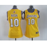 women nba los angeles lakers #10 nash yellow