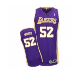 Youth Adidas Los Angeles Lakers #52 Jamaal Wilkes Authentic Purple Road NBA Jersey