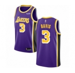 Youth Los Angeles Lakers #3 Anthony Davis Swingman Purple Basketball Jersey - Statement Edition