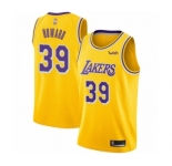 Youth Los Angeles Lakers #39 Dwight Howard Swingman Gold Basketball Jersey - Icon Edition