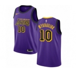 Youth Nike Los Angeles Lakers #10 Sviatoslav Mykhailiuk Swingman Purple NBA Jersey - City Edition