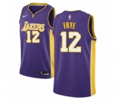 Youth Nike Los Angeles Lakers #12 Channing Frye Authentic Purple NBA Jersey - Icon Edition