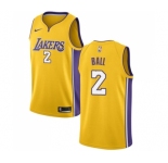 Youth Nike Los Angeles Lakers #2 Lonzo Ball Swingman Gold Home NBA Jersey - Icon Edition