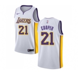 Youth Nike Los Angeles Lakers #21 Michael Cooper Swingman White NBA Jersey - Association Edition