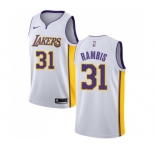 Youth Nike Los Angeles Lakers #31 Kurt Rambis Authentic White NBA Jersey - Association Edition