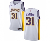 Youth Nike Los Angeles Lakers #31 Kurt Rambis Authentic White NBA Jersey - Association Edition