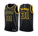 Youth Nike Los Angeles Lakers #31 Kurt Rambis Swingman Black NBA Jersey - City Edition