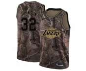Youth Nike Los Angeles Lakers #32 Magic Johnson Swingman Camo Realtree Collection NBA Jersey