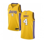Youth Nike Los Angeles Lakers #4 Byron Scott Swingman Gold Home NBA Jersey - Icon Edition